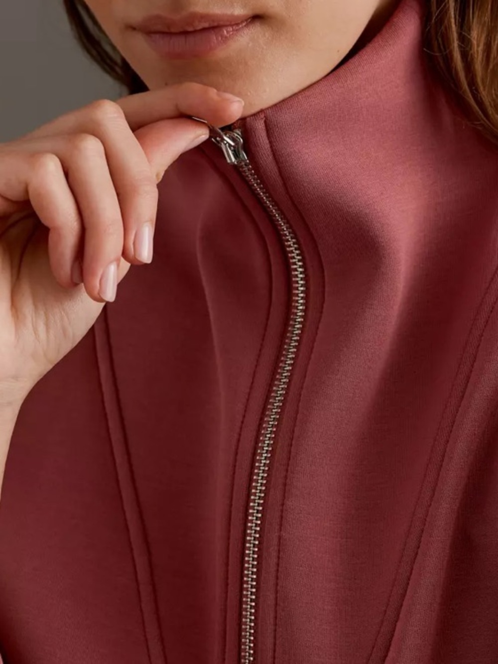 Varley Hawley Half Zip Women’s Sweatshirt In Terracotta Mauve Small S - Picture 4 of 12